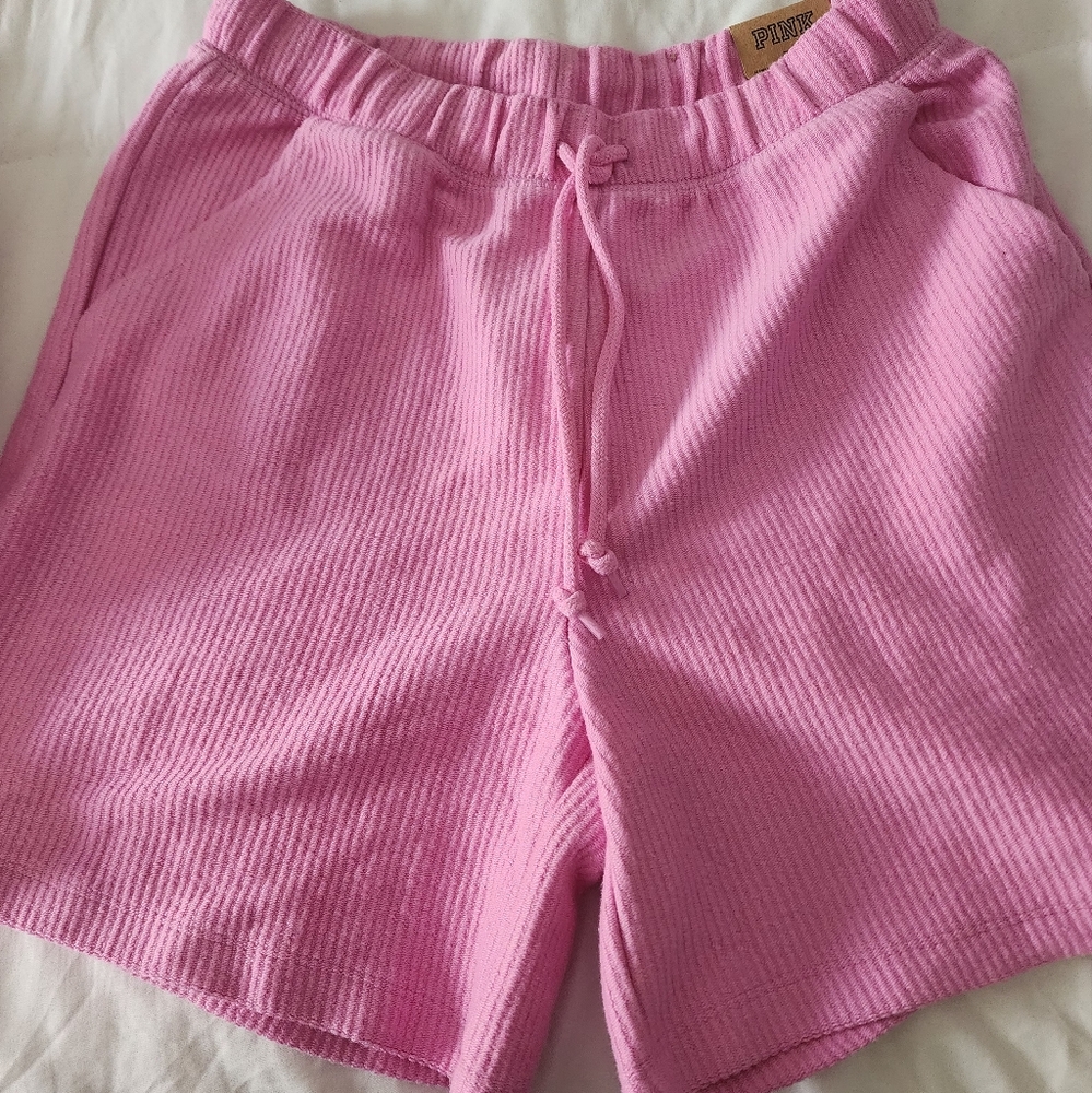 Victoria's secret PINK rib dad shorts small NWT